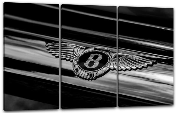 Leinwandbild Edlers Bentley Logo als Nahaufnahme