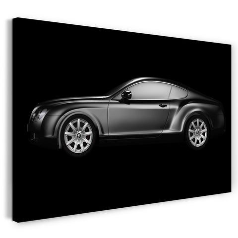 Leinwandbild Bentley vor schwarzem Hintergrund