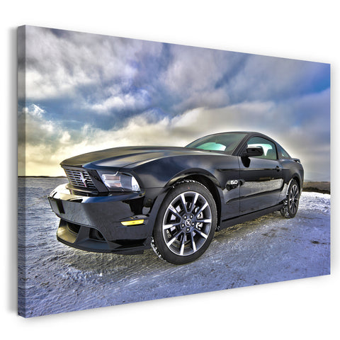 Leinwandbild Autobilder Ford Mustang von vorne links seitlich