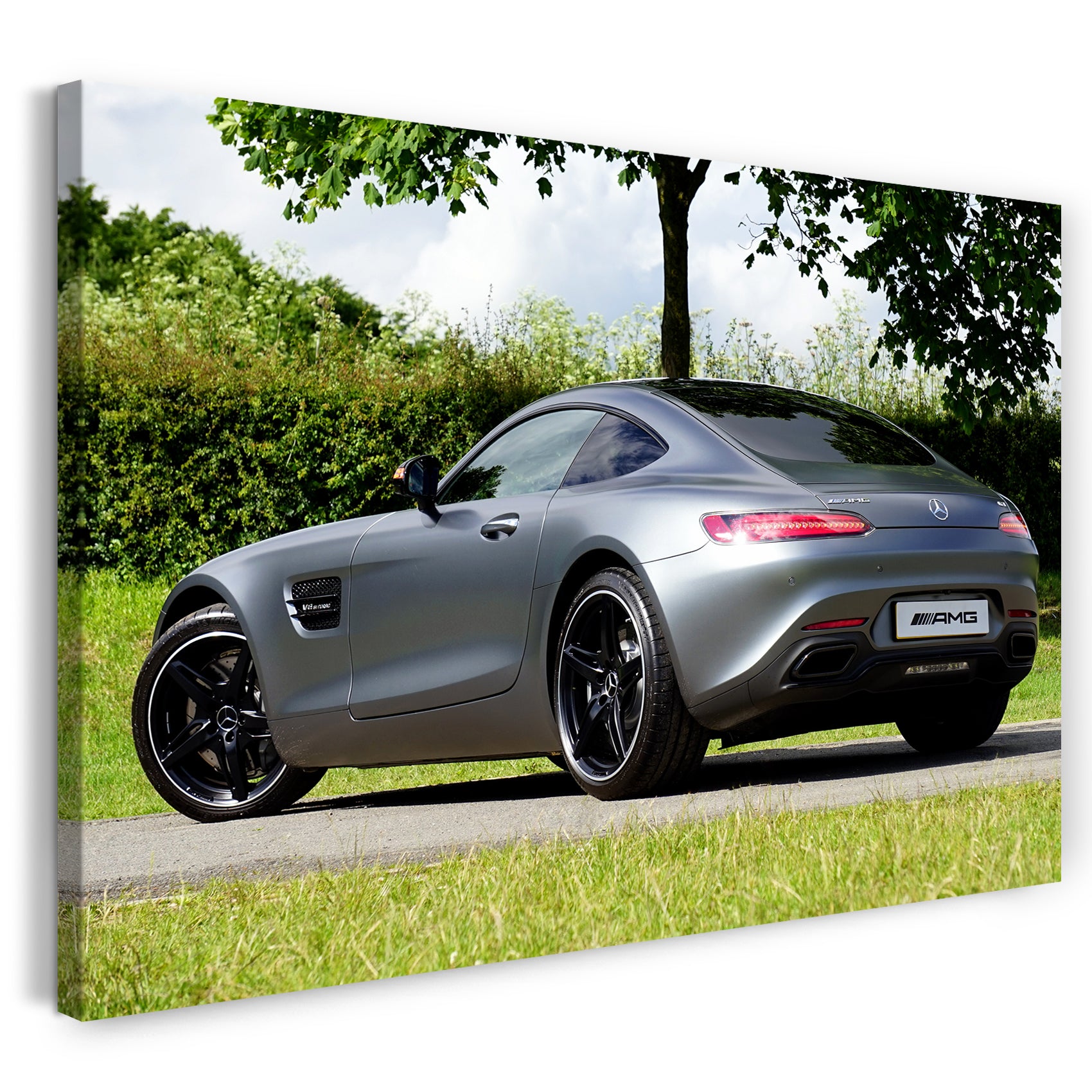Leinwandbild Autobilder Sportwagen Coupe, schräg von hinten