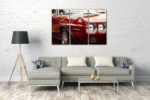 Leinwandbild Autobilder Oldtimer Firebird rot