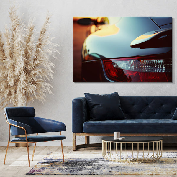 Leinwandbild Autobilder Porsche Nahaufnahme Heck links
