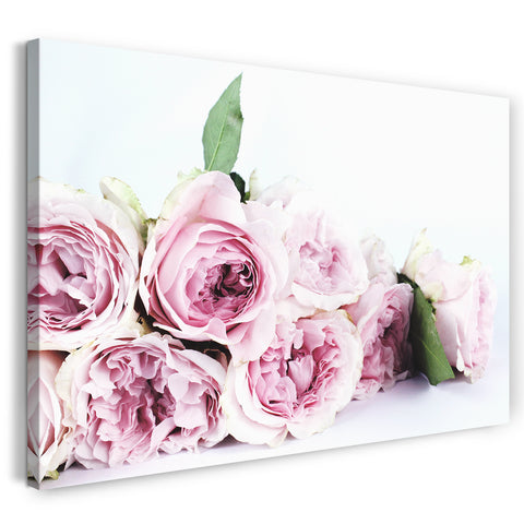 Leinwandbild Blumenbilder Blumenfotos Blumenkorb Blumenstrauß hell lila