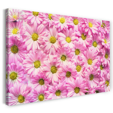 Leinwandbild Blumenbilder Blumenmeer aus rosa Blüten und Blumen