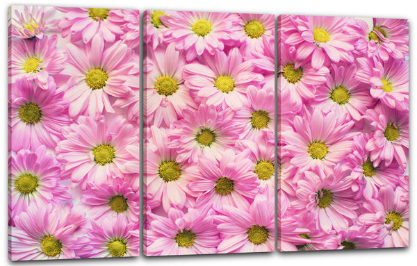 Leinwandbild Blumenbilder Blumenmeer aus rosa Blüten und Blumen