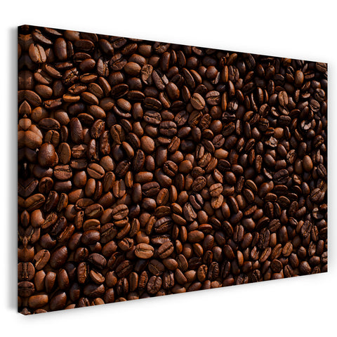 Leinwandbild Wandbild Küchendeko Kaffee- und Cappuccino-Bohnen
