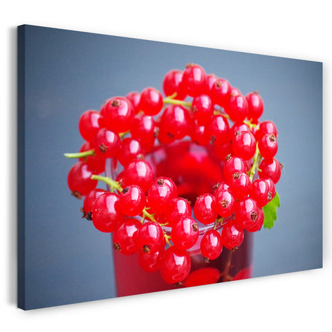 Leinwandbild Wandbild Küchendeko Essensbilder Preiselbeeren Früchte rot