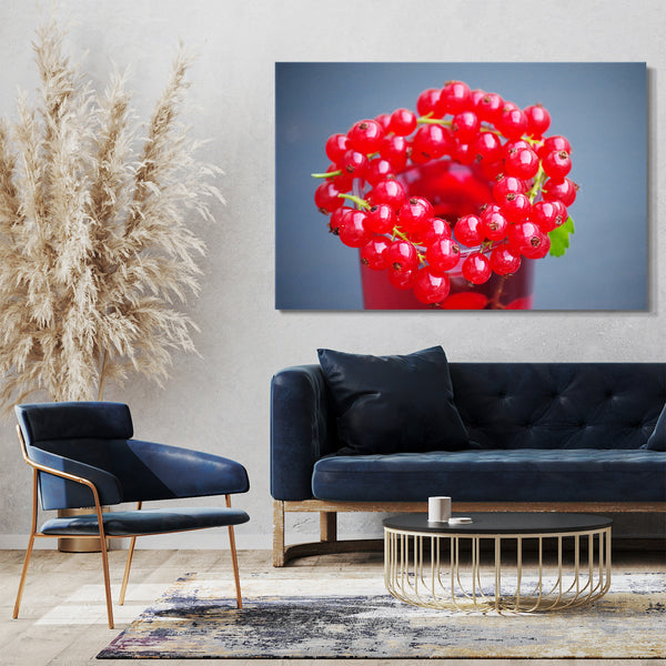 Leinwandbild Wandbild Küchendeko Essensbilder Preiselbeeren Früchte rot