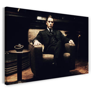 Leinwandbild Filmplakat Filmmotiv Der Pate Al Pacino Michael Corleone auf Sessel