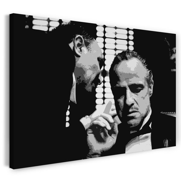 Leinwandbild Der Pate Don Corleone Marlon Brando künstlerisch nachbearbeitet