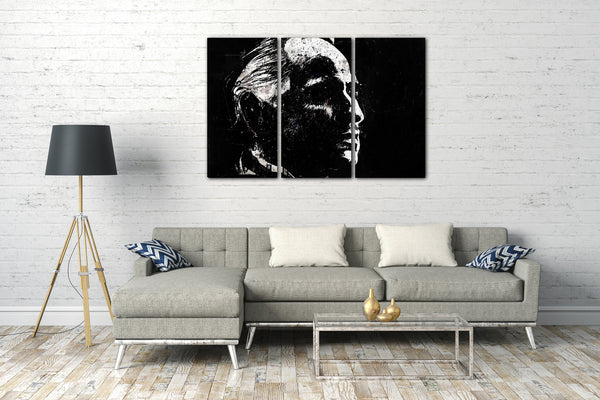 Leinwandbild Der Pate Don Vito Corleone künstlerisch nachbearbeitet schwarz-weiß