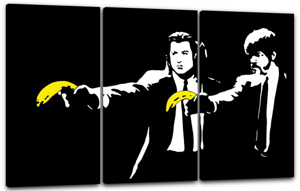 Leinwandbild Filmplakat Filmmotiv Pulp Fiction John Travolta Samuel Jackson Banane