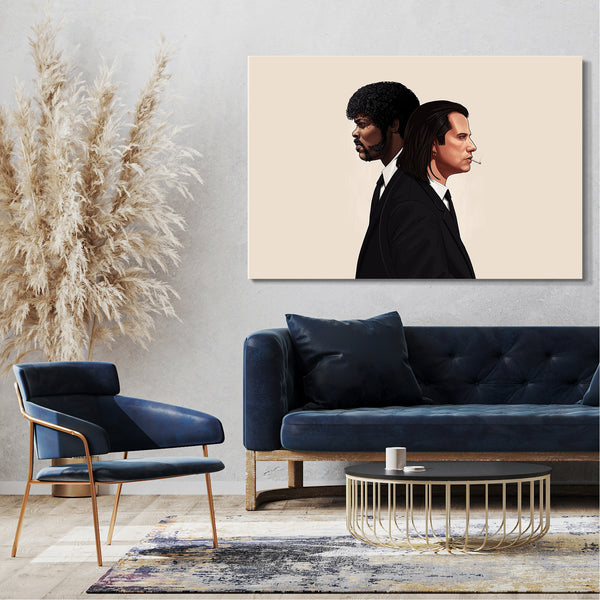 Leinwandbild Filmplakat Filmmotiv Pulp Fiction John Travolta Samuel L. Jackson