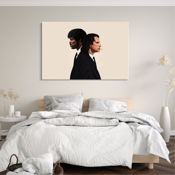 Leinwandbild Filmplakat Filmmotiv Pulp Fiction John Travolta Samuel L. Jackson