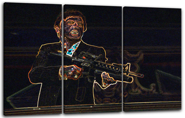 Leinwandbild Scarface Tony Montana (schwarz-weiß), by Hans Seidel Arts