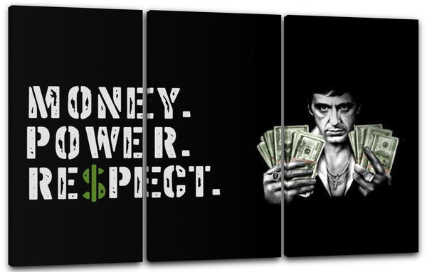 Leinwandbild Filmplakat Filmmotiv Scarface Tony Montana mit coolem Spruch