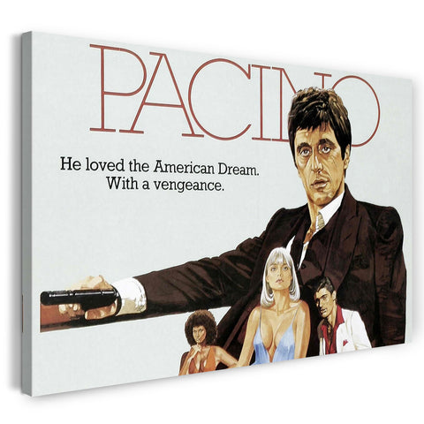 Leinwandbild Filmplakat Filmmotiv Scarface Tony Montana Kunstplakat