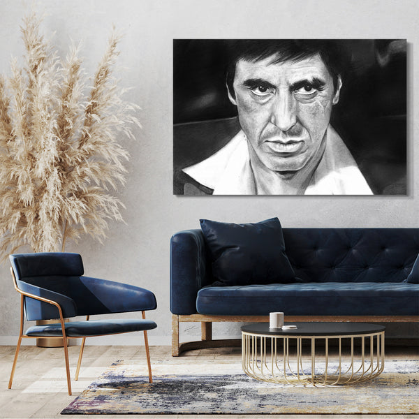 Leinwandbild Filmplakat Filmmotiv Scarface Tony Montana künstlerisch nachbearbeitet
