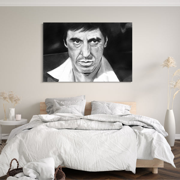 Leinwandbild Filmplakat Filmmotiv Scarface Tony Montana künstlerisch nachbearbeitet