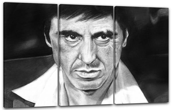 Leinwandbild Filmplakat Filmmotiv Scarface Tony Montana künstlerisch nachbearbeitet