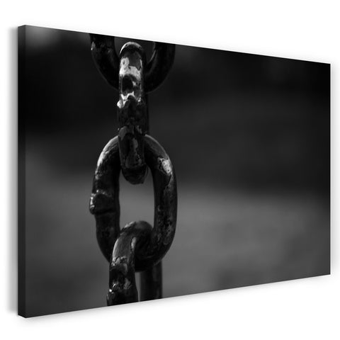 Leinwandbild Wandbild Zimmerdeko Nahaufnahme schwere Kette Industrie
