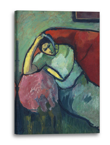 Leinwandbild Alexej von Jawlensky - Sitzende Frau