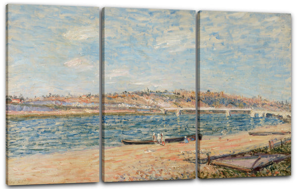 Leinwandbild Alfred Sisley - la berge à Saint-Mammès