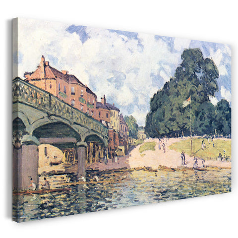 Leinwandbild Alfred Sisley - Bridge At Hampton Court