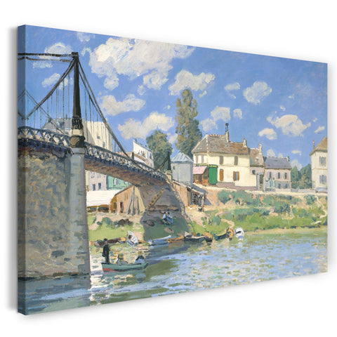 Leinwandbild Alfred Sisley - Bridge at Villeneuve-la-Garenne