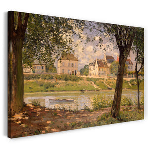 Leinwandbild Alfred Sisley - Village On The Banks Of The Seine Villeneuve La Garenne