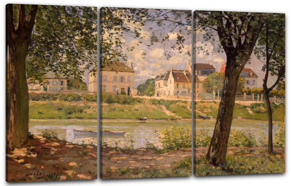 Leinwandbild Alfred Sisley - Village On The Banks Of The Seine Villeneuve La Garenne
