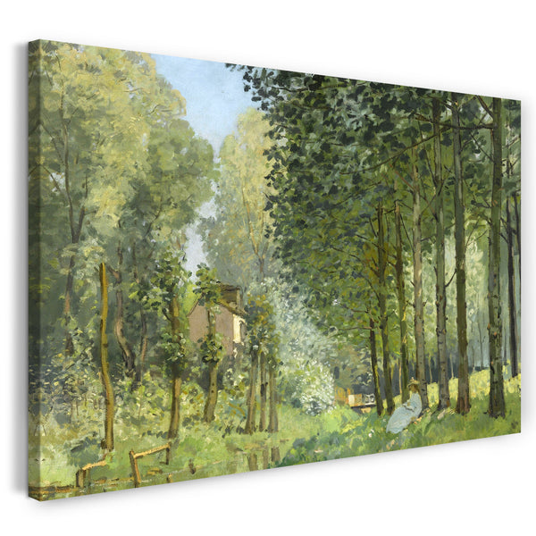 Leinwandbild Alfred Sisley - Rest Along the Sream Edge of the Wood