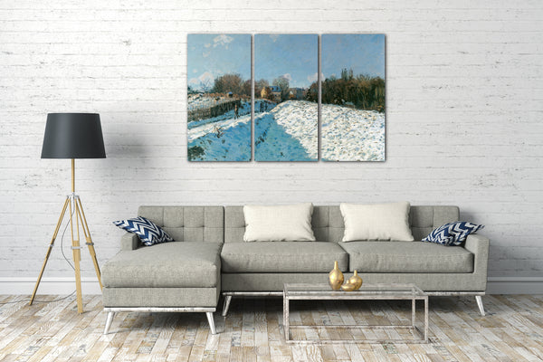 Leinwandbild Alfred Sisley - Snow Effect at Louveciennes