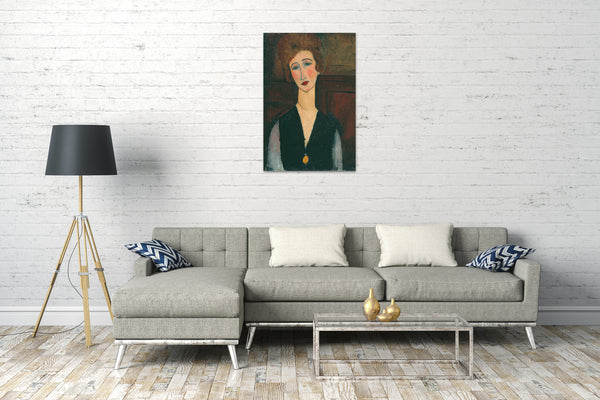Leinwandbild Amedeo Modigliani - Portrait einer Frau