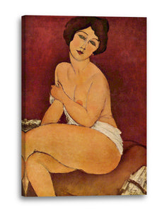 Leinwandbild Amedeo Modigliani - Sitzende Nackte auf Divan