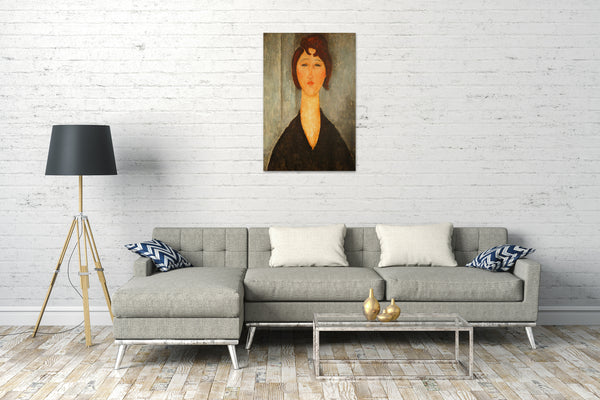 Leinwandbild Amedeo Modigliani - Portrait einer jungen Frau