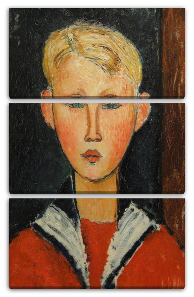 Leinwandbild Amedeo Modigliani - Der Junge mit den blauen Augen