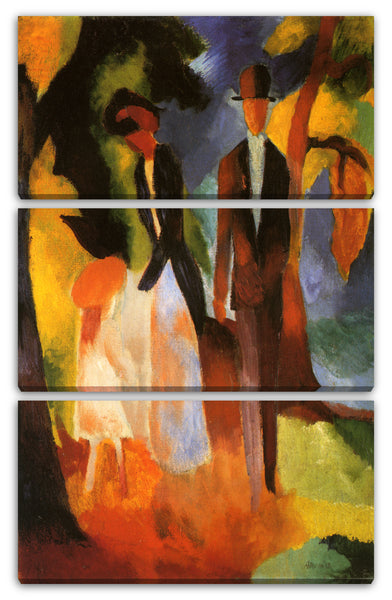 Leinwandbild August Macke - Leute am blauen See