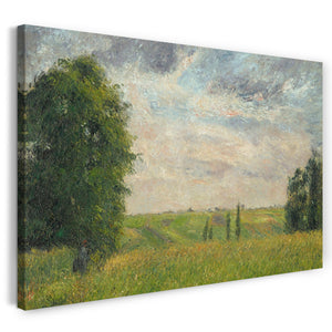 Leinwandbild Camille Pissarro - SOLEIL COUCHANT, PONTOISE