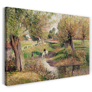 Leinwandbild Camille Pissarro - L'Abreuvoir, Éragny
