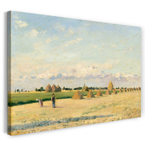 Leinwandbild Camille Pissarro - Landscape with Wheat Field