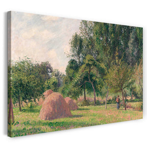 Leinwandbild Camille Pissarro - Haystacks, Morning, Eragny