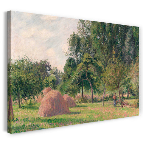 Leinwandbild Camille Pissarro - Haystacks, Morning, Eragny