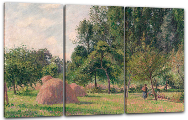 Leinwandbild Camille Pissarro - Haystacks, Morning, Eragny