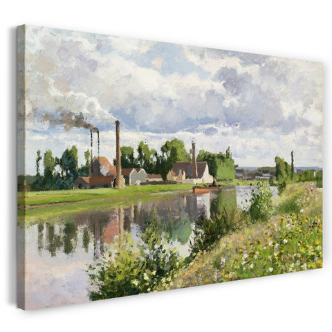 Leinwandbild Camille Pissarro - Usine au bord de l'Oise Saint-Ouen L'Aumone
