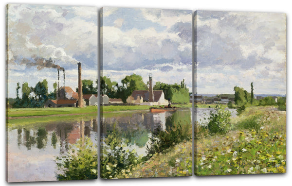 Leinwandbild Camille Pissarro - Usine au bord de l'Oise Saint-Ouen L'Aumone
