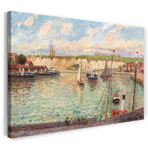 Leinwandbild Camille Pissarro - L'AVANT-PORT DE DIEPPE, APRÈS-MIDI, TEMPS LUMINEUX