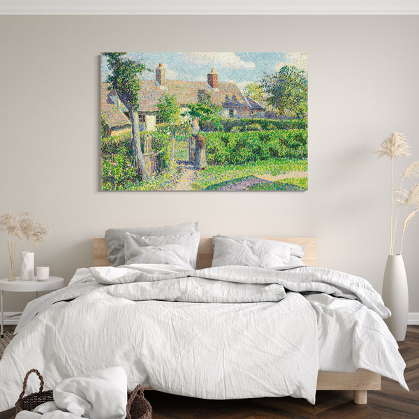 Leinwandbild Camille Pissarro - Maisons de paysans