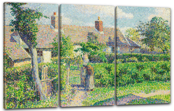 Leinwandbild Camille Pissarro - Maisons de paysans