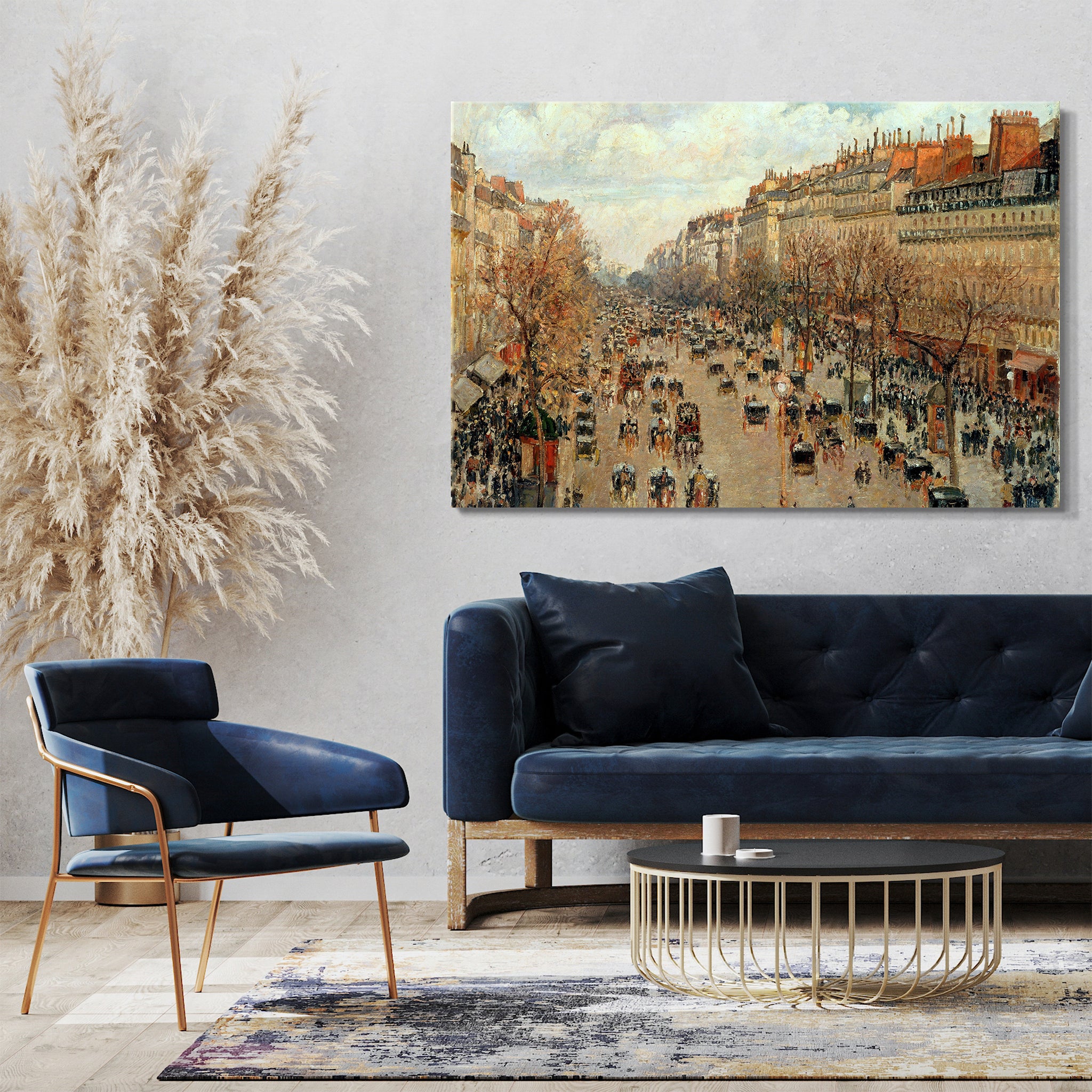 Leinwandbild Camille Pissarro - Boulevard Montmartre – Printed